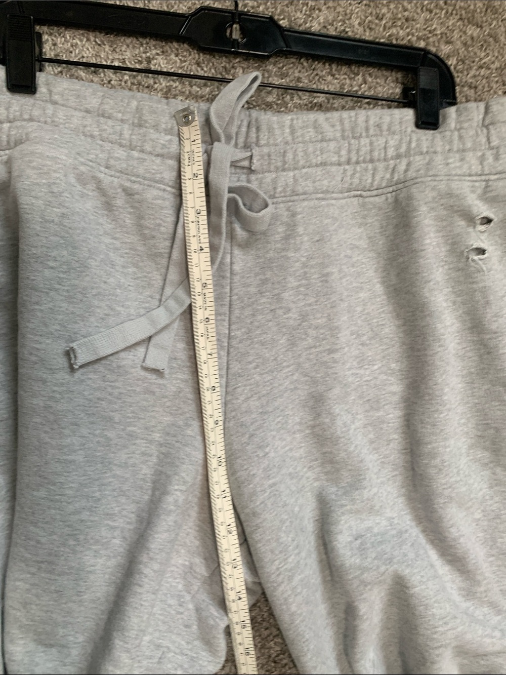 Aerie Light Gray Distressed Wide-Leg Sweatpants - Picture 7 of 10